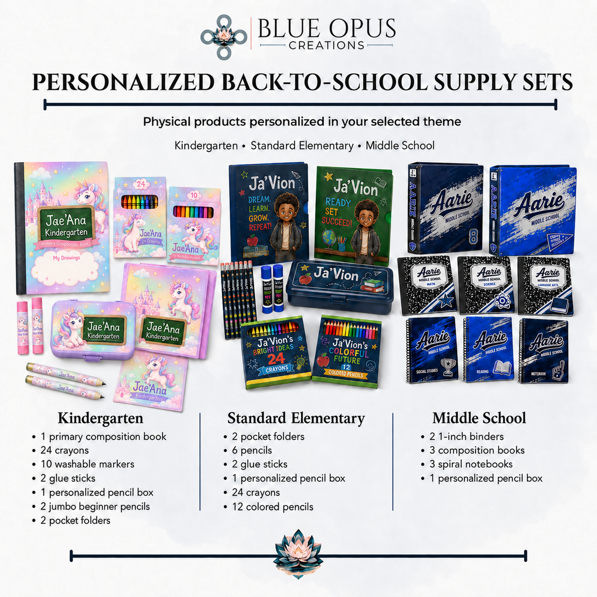 Personalized Back-to-School Supply Set