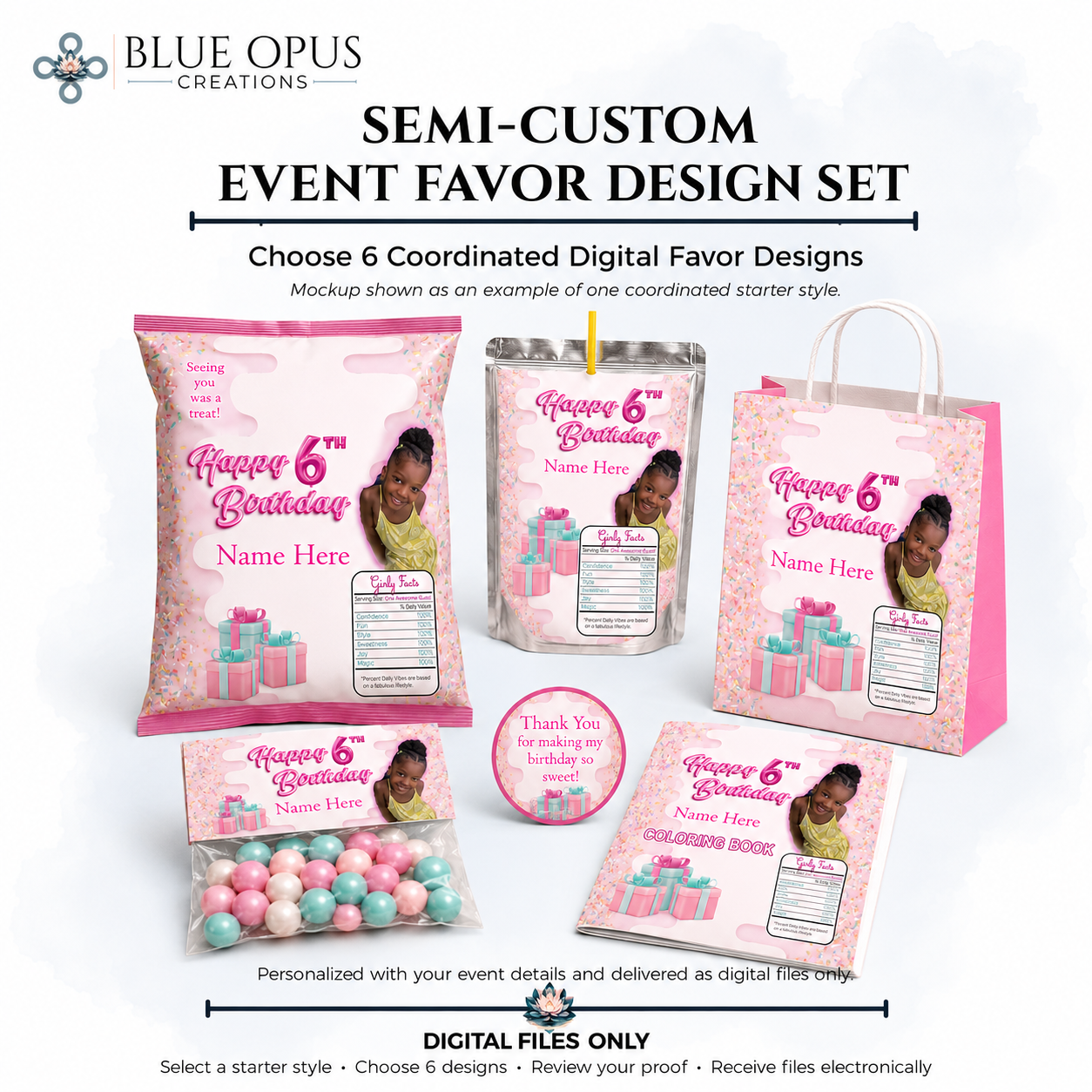 Semi-Custom Event Favor Design Set