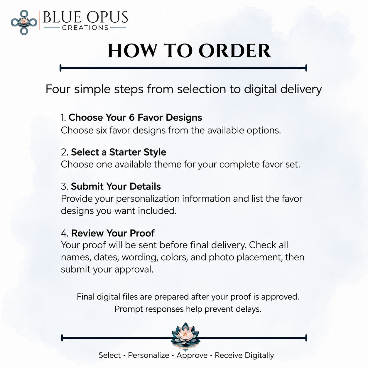 Semi-Custom Event Favor Design Set