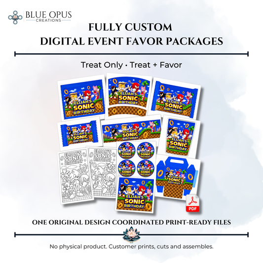 Fully Custom Digital Event Favor Packages