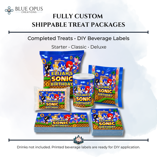 Fully Custom Shippable Treat Packages with DIY Beverage Labels