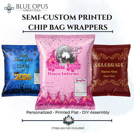 Semi-Custom Printed Chip Bag Wrappers