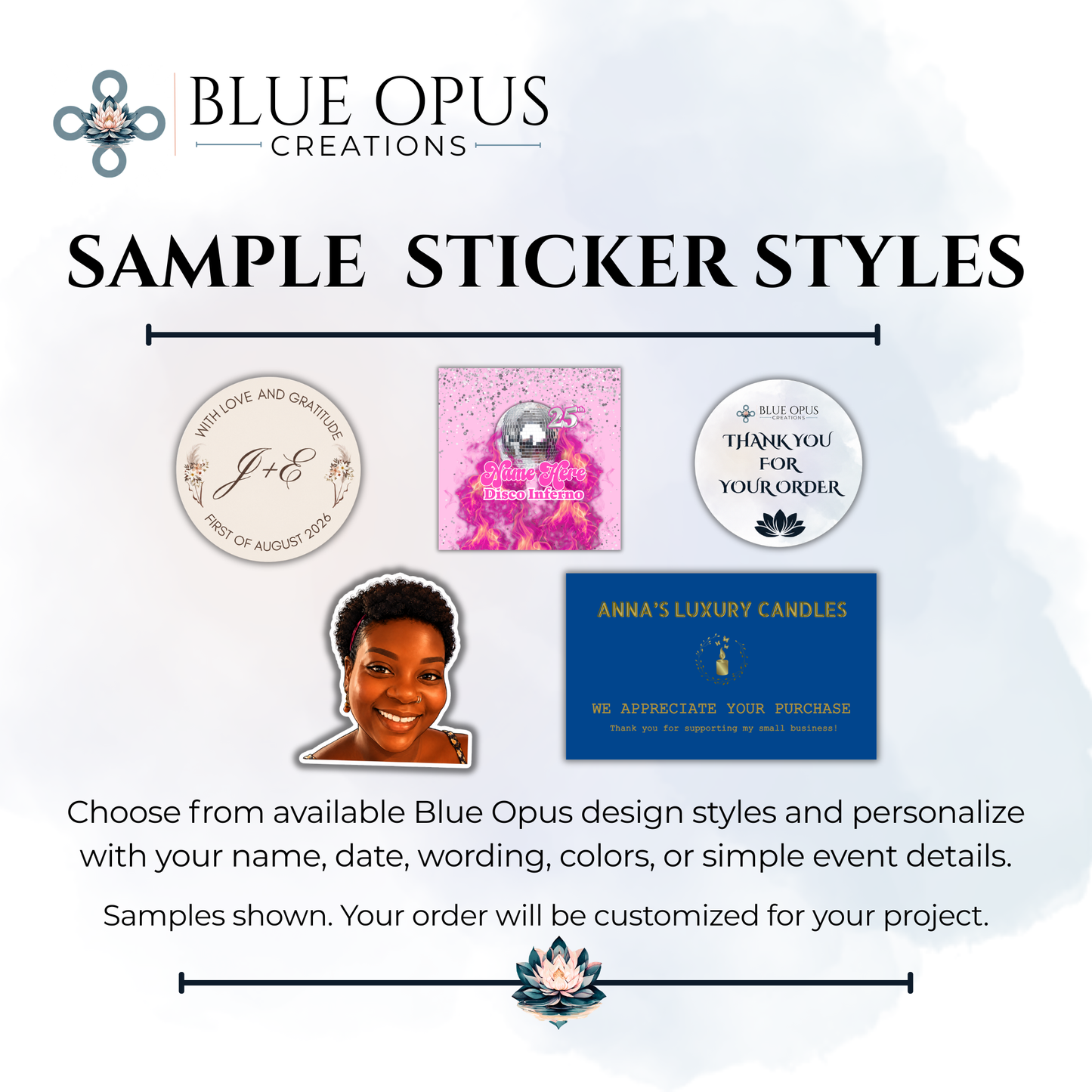 Semi-Custom Printed Sticker Labels