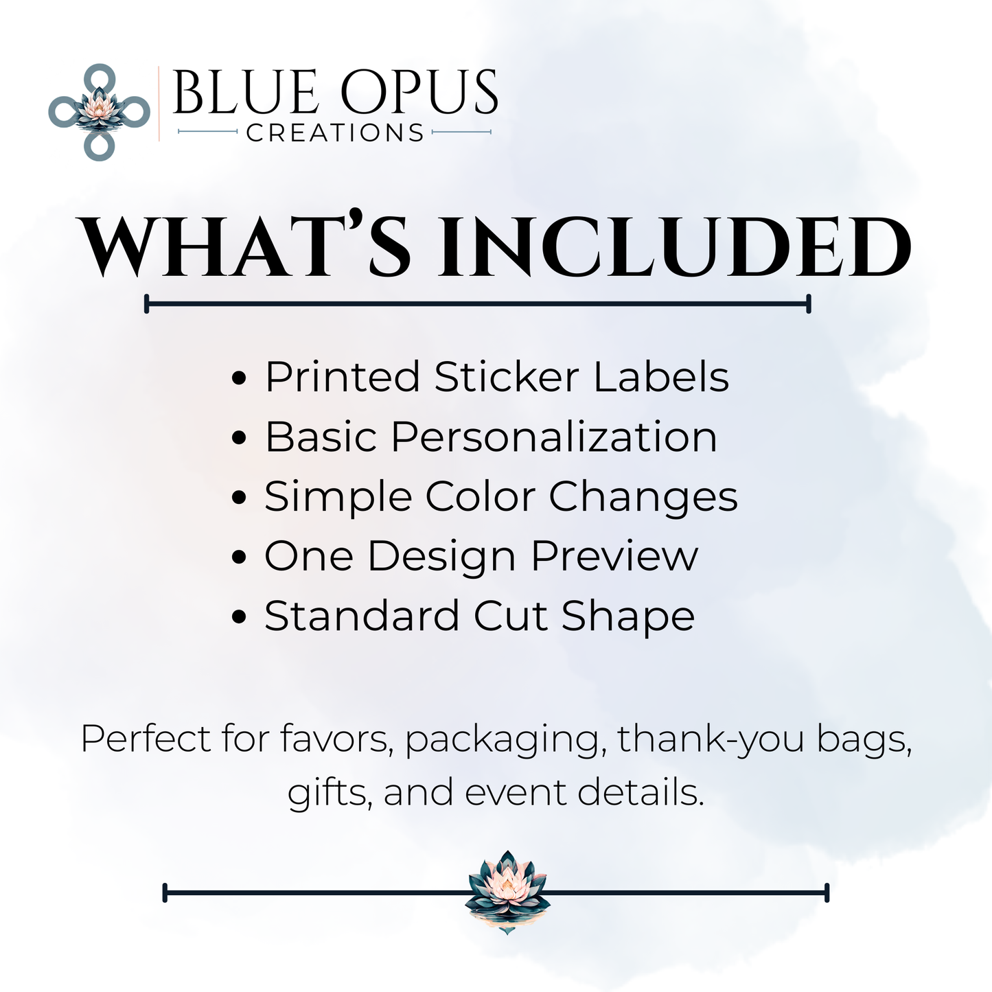 Semi-Custom Printed Sticker Labels